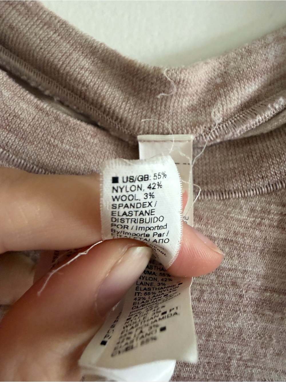 Athleta Blush Pink Wool Blend Knit Sleeveless Tank Top size XS EUC - Picture 4 of 4
